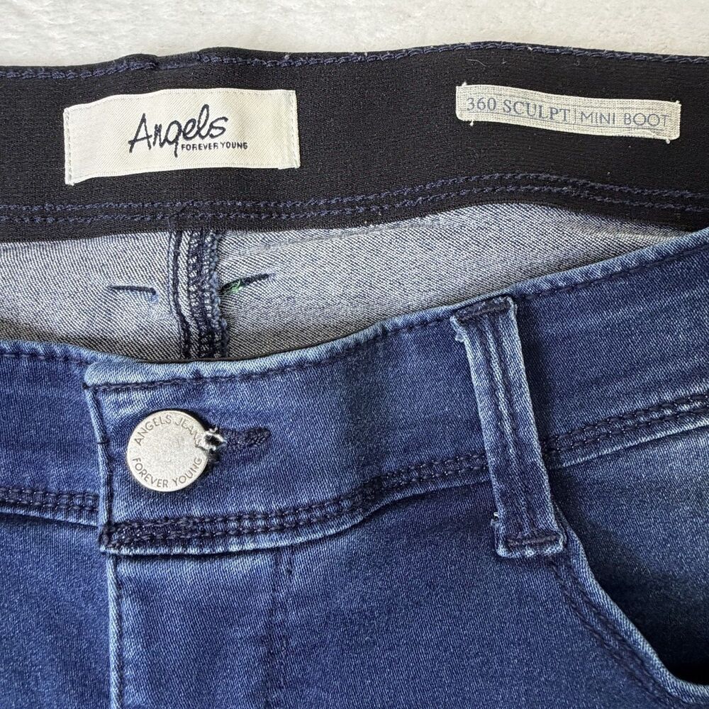 Angels Forever Young Jeans Women's 18W Dark Blue Denim 360 Sculpt Mini  Boot - Picture 2 of 16
